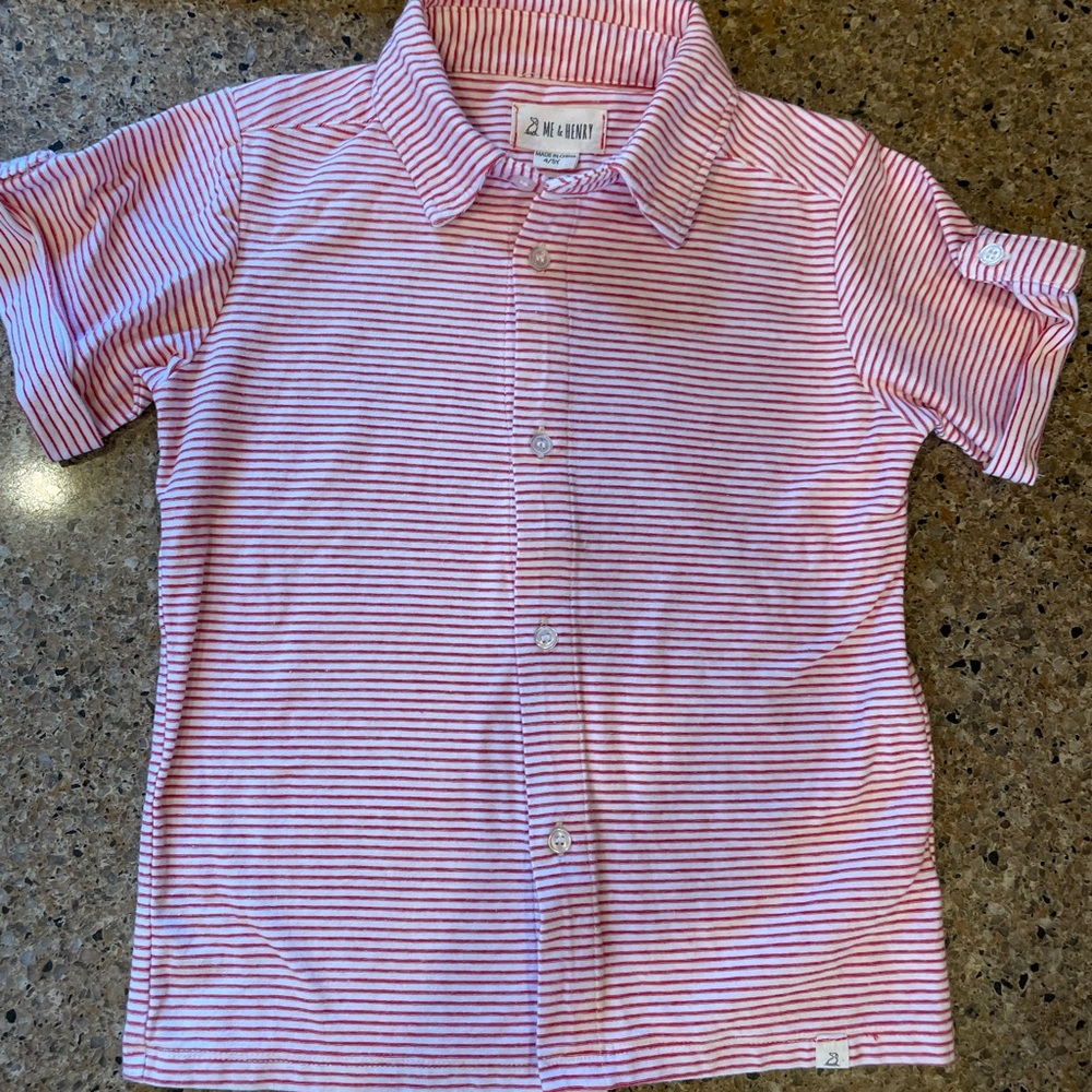 Boys knit button down shirt